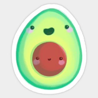 Super Cute Avocado - Kawaii Avocado Sticker